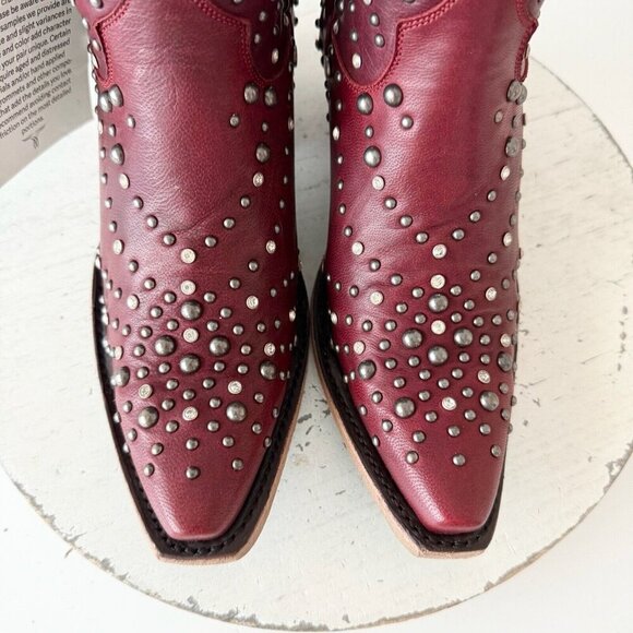 Lane SPARKS FLY Womens Cowboy Bootie 5.5 Red Western Cowgirl Boots Pointed Toe - Picture 6 of 11